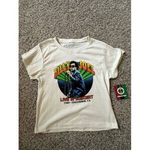 Cross Colours Womens Cropped Top Billy Joel Live in Concert Size Medium Crew Nec